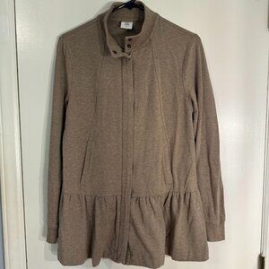 CAbi Lightweight Zippered Peplum Jacket - Size S